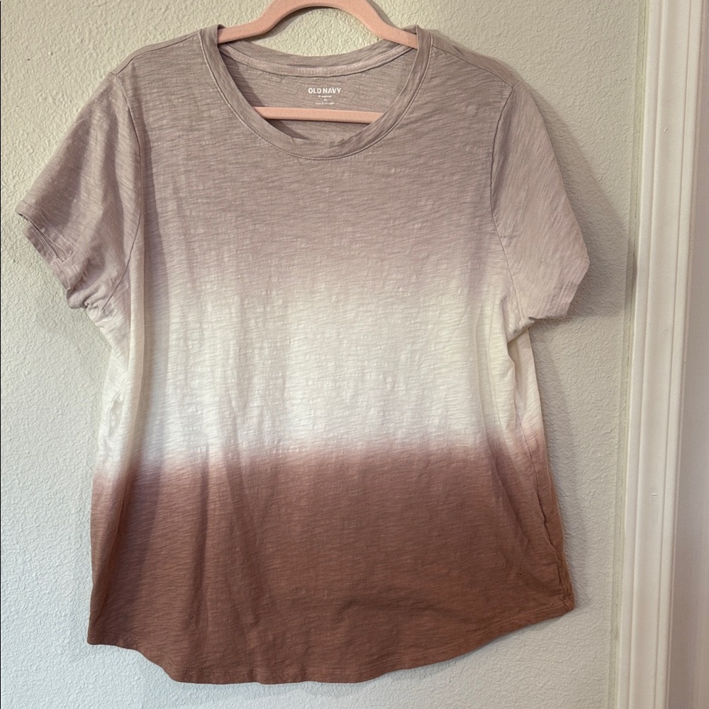 Old Navy Women's Ombre Brown Tee